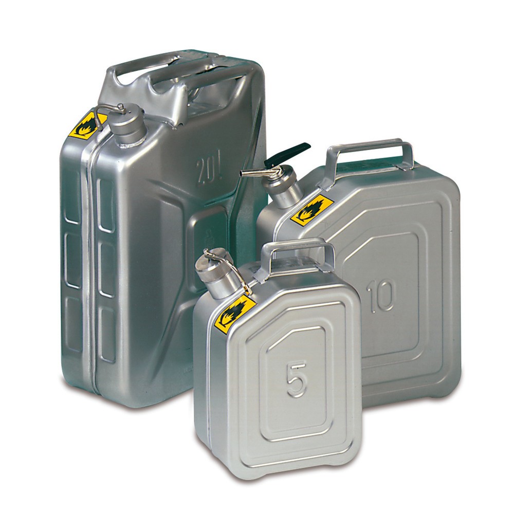 Rötzmeier® Sicherheitskanister aus Edelstahl, mit Feindosierer, 10 Liter