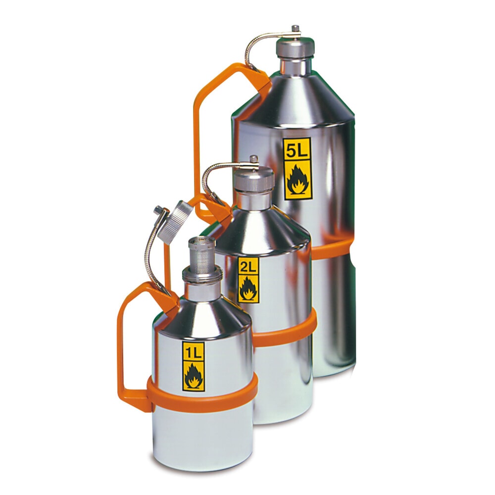 Rötzmeier® Sicherheitskanne aus Edelstahl, mit Schraubverschluss, 1 Liter