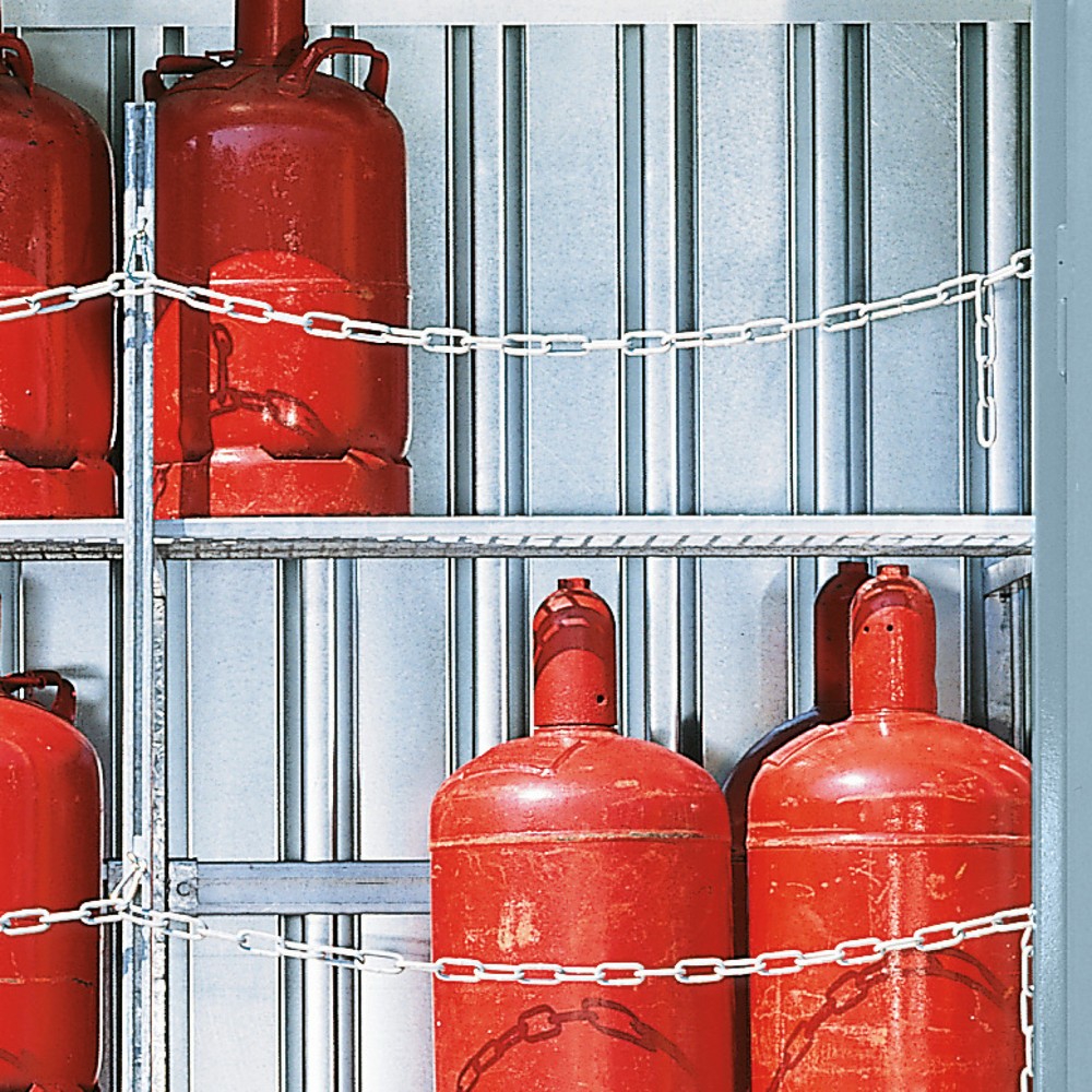 Gitterrost-Regalboden für SAFE Gasflaschencontainer TRGS 510, BxT 2.000 x 750 mm