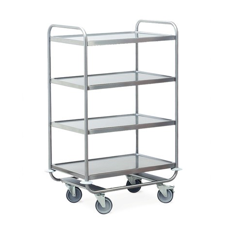 HUPFER® Schwerer Servierwagen aus Edelstahl