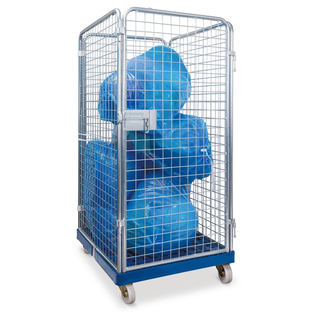 Entsorgungs-Rollcontainer, Höhe 1.500 mm, Polypropylen-Bereifung