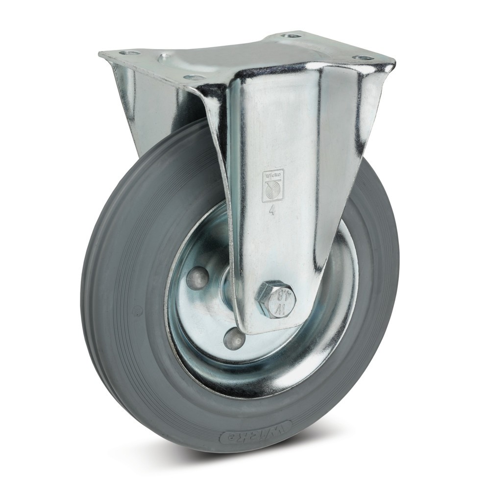 Wicke Bockrolle Vollgummi, spurlos, Ø x Breite 160 x 40 mm, TK 135 kg