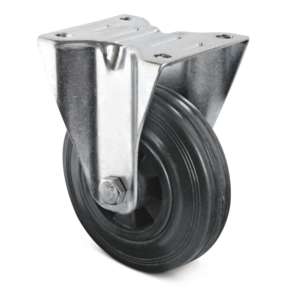 Bockrolle Vollgummi, PP-Felge, Ø x Breite 125 x 38 mm, TK 100 kg
