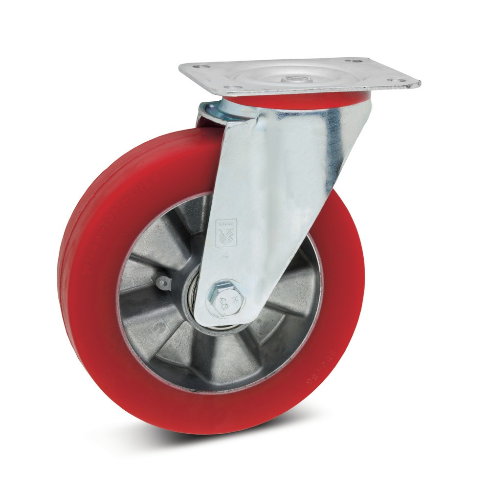 Wicke Lenkrolle Soft-PU, Ø x Breite 125 x 40 mm, TK 200 kg