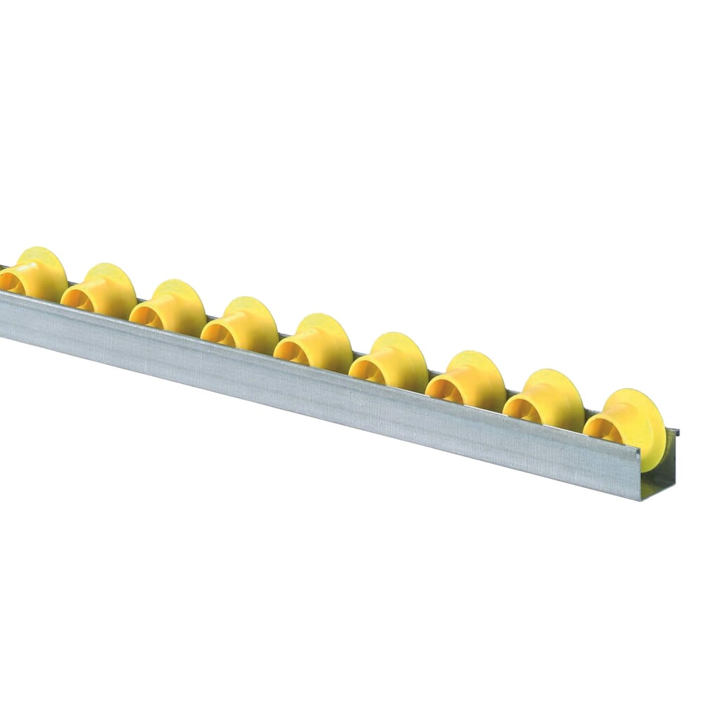 BS ROLLEN Röllchenschiene, langlebige Kunststoffröllchen mit Spurkranz für leichte Lasten, TK pro Rolle 5 kg, Teilung 100 mm