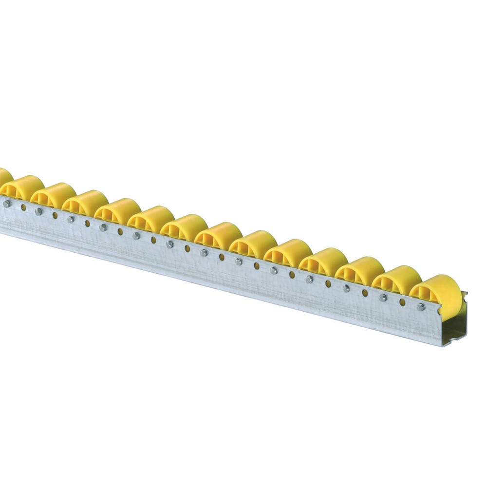 BS ROLLEN Röllchenschiene, robuste Kunststoffröllchen für mittlere Lasten, TK pro Rolle 12 kg, Teilung 66 mm