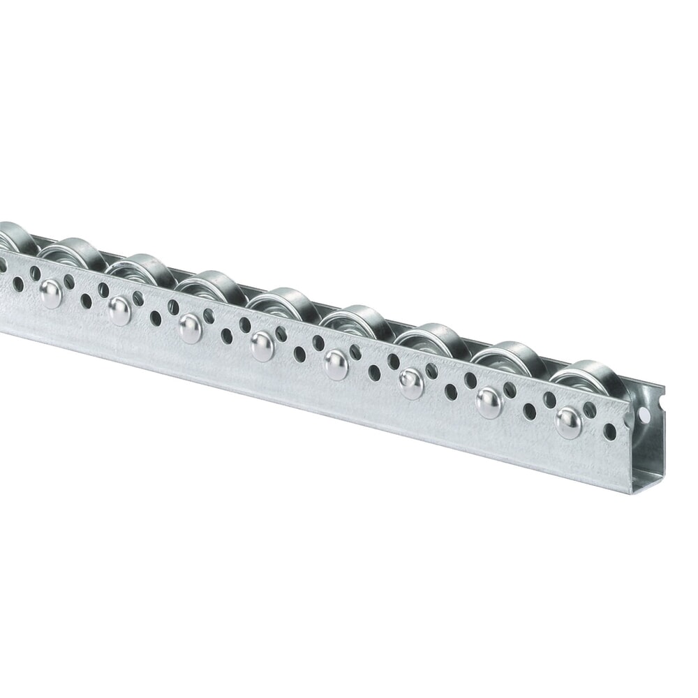 BS ROLLEN Universal-Rollenschiene, Stahlrollen, vielseitige Anwendungen für mittlere Lasten, TK pro Rolle 20 kg, Teilung 100 mm