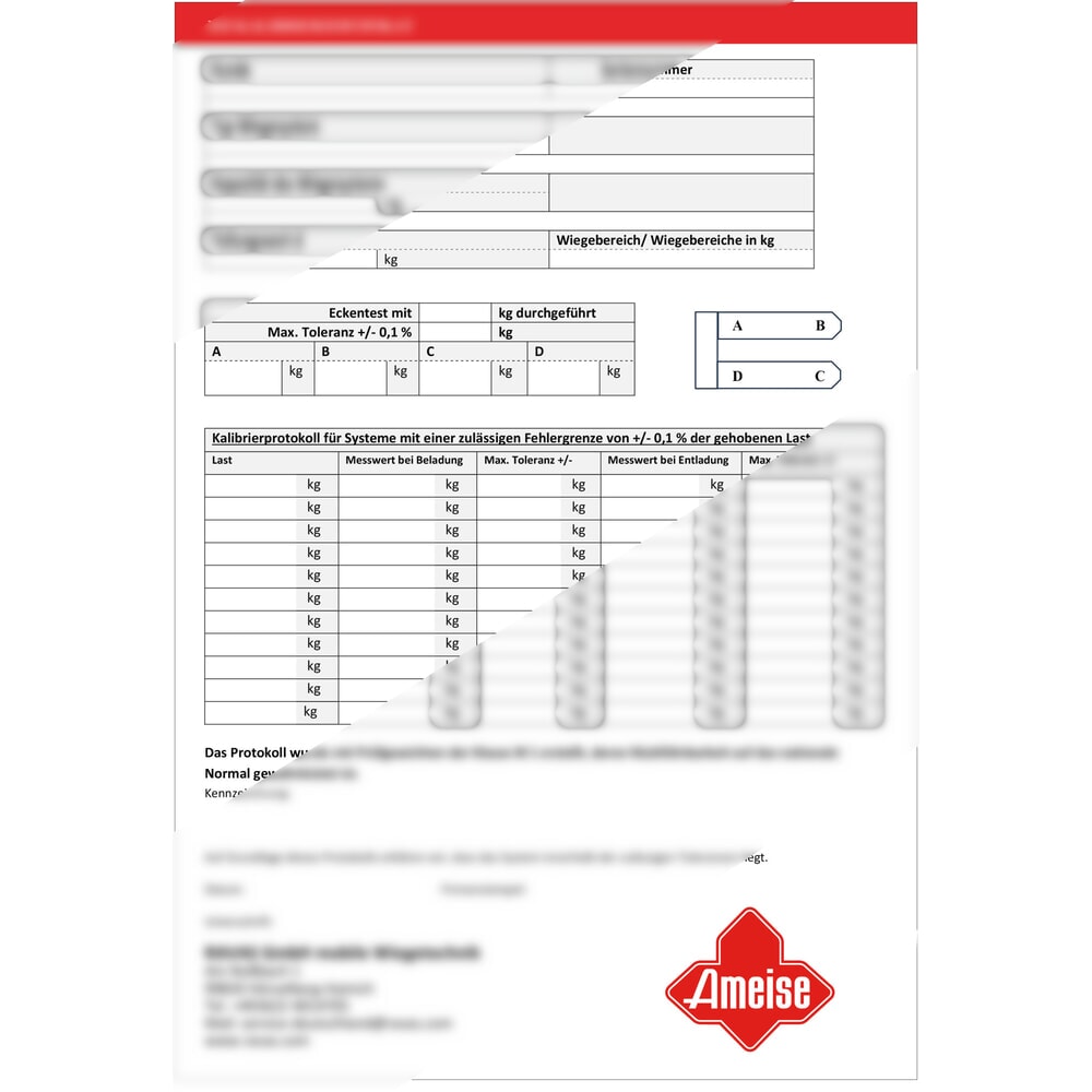 Option Justierzertifikat für Hubwagen mit Waage Ameise® PTM 2.0 Scale/Scale+/Scale mit Touchdisplay