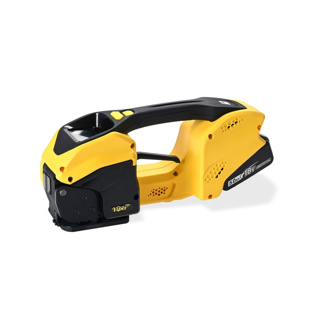 Steinbock® Akku-Umreifungsgerät ViperMaxPro, TFT-Farbdisplay, inkl. 5,0 Ah Li-Ion-Akku, für Bandbreite 9 / 12 / 16 mm