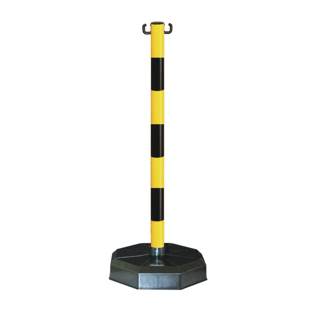 URBANUS Mobiler Kettenständer, Rundrohr Ø 48 mm, gelb/schwarz