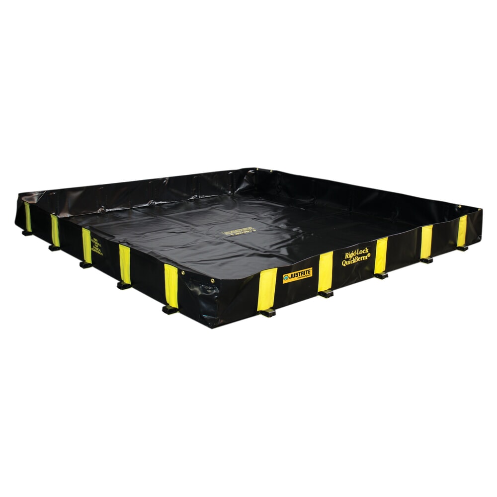 Justrite® Falt-Auffangwanne aus Polyester QuickBerm® Plus, Kapazität 2.252 l