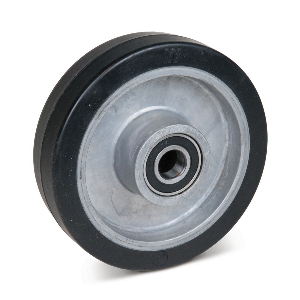 Wicke Vollgummi-Lenkrad, Aluminiumfelge, Einbaulänge 54 mm, ØxB 200 x 50 mm, TK 420 kg