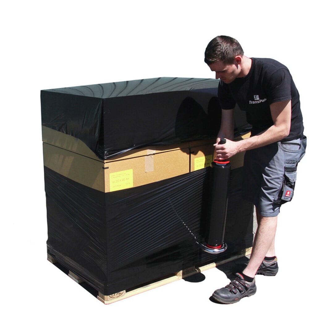Paletten-Abdeckblätter, PE, 30 µ, LxB 1.800 x 1.500 mm, schwarz, 1 Rolle á 200 Stk.