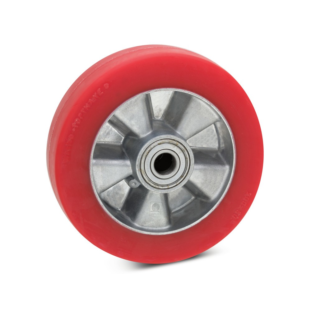 Wicke Soft-PU-Rad, Rillenkugellager, ØxB 125 x 40 mm, TK 200 kg