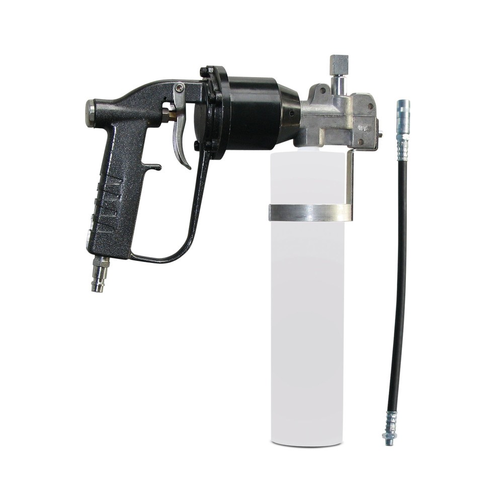 Druckluft-Fettpresse SAMOA DFP 500 PAT, inkl. Sicherheits-Panzerschlauch und 4-Backen-Profi-Mundstück