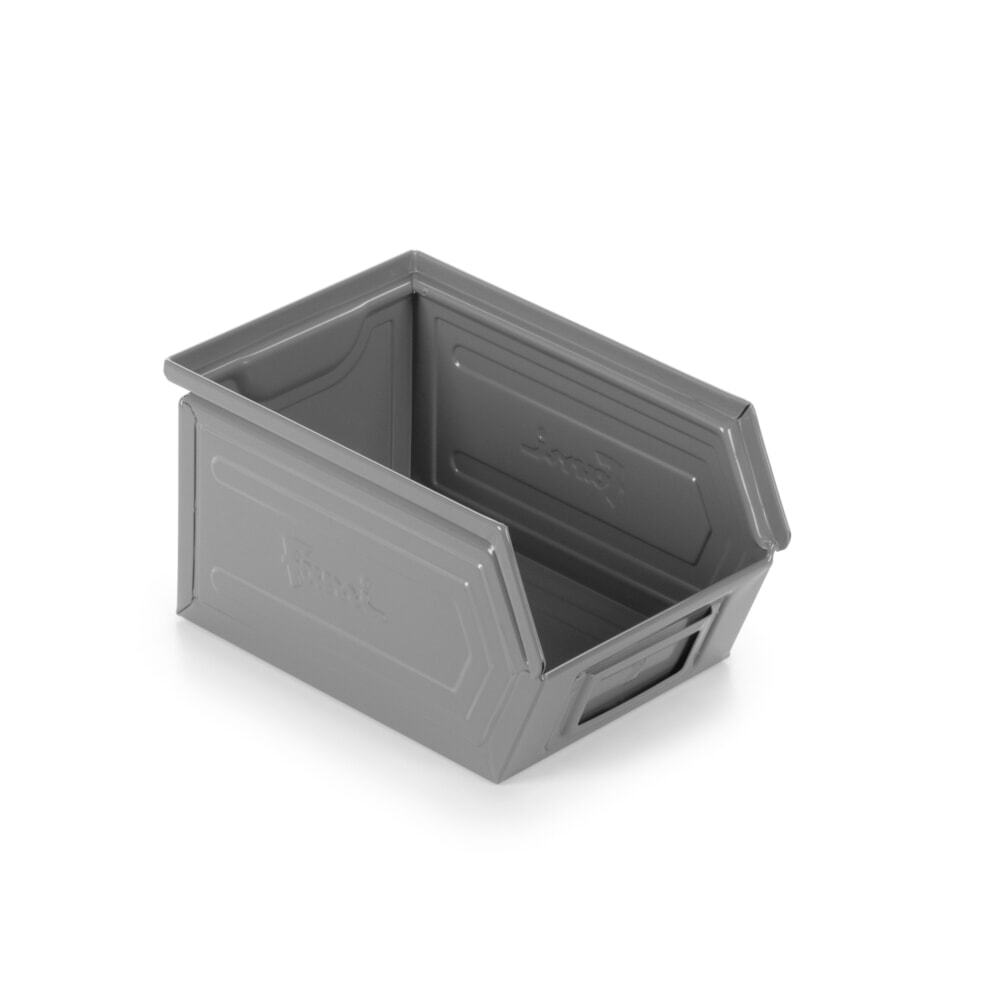 Fami Sichtlagerkasten, HxBxT 130 x 140 x 230 mm, Stahlblech, fehgrau, 20 Stk/VE