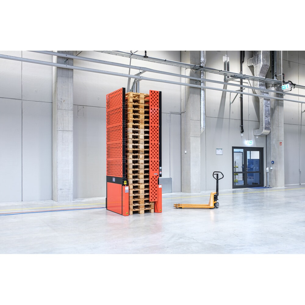 Hagenauer+Denk Palettenmagazin PalServer Elektro, 24 Paletten, BxL 1200 x 1200 mm