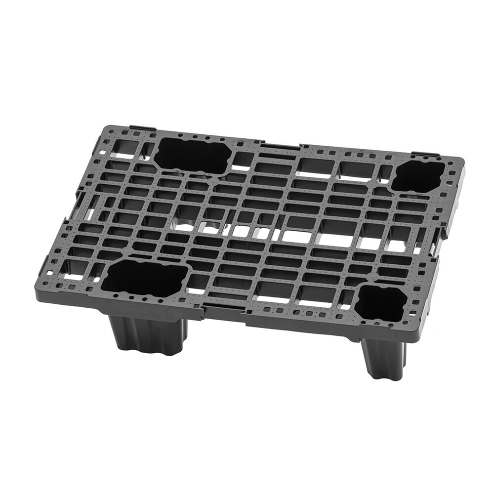 Kunststoff-Palette, EURO-Format, 1/4-Maß, LxB 600 x 400 mm, dyn. TK 150 kg