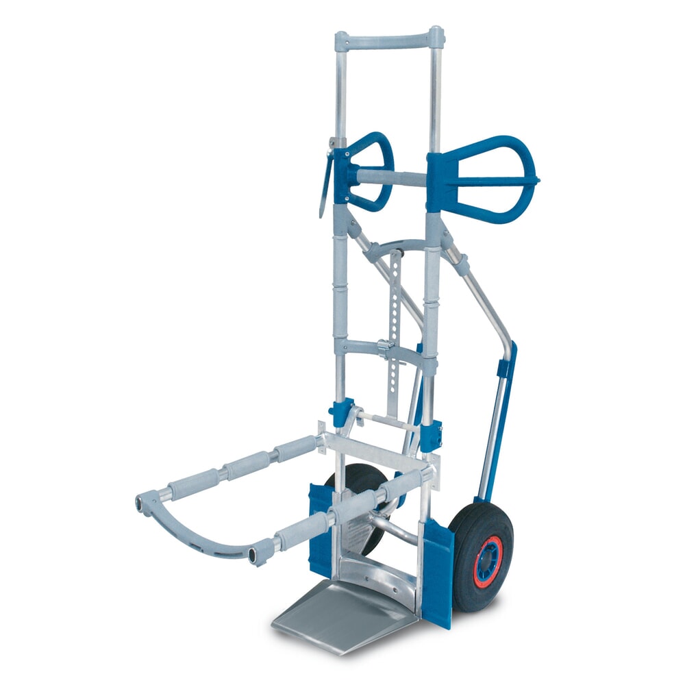 EXPRESSO Stuhlkarre aus Aluminium, Tragkraft 300 kg, Schaufel BxT 220 x 245 mm