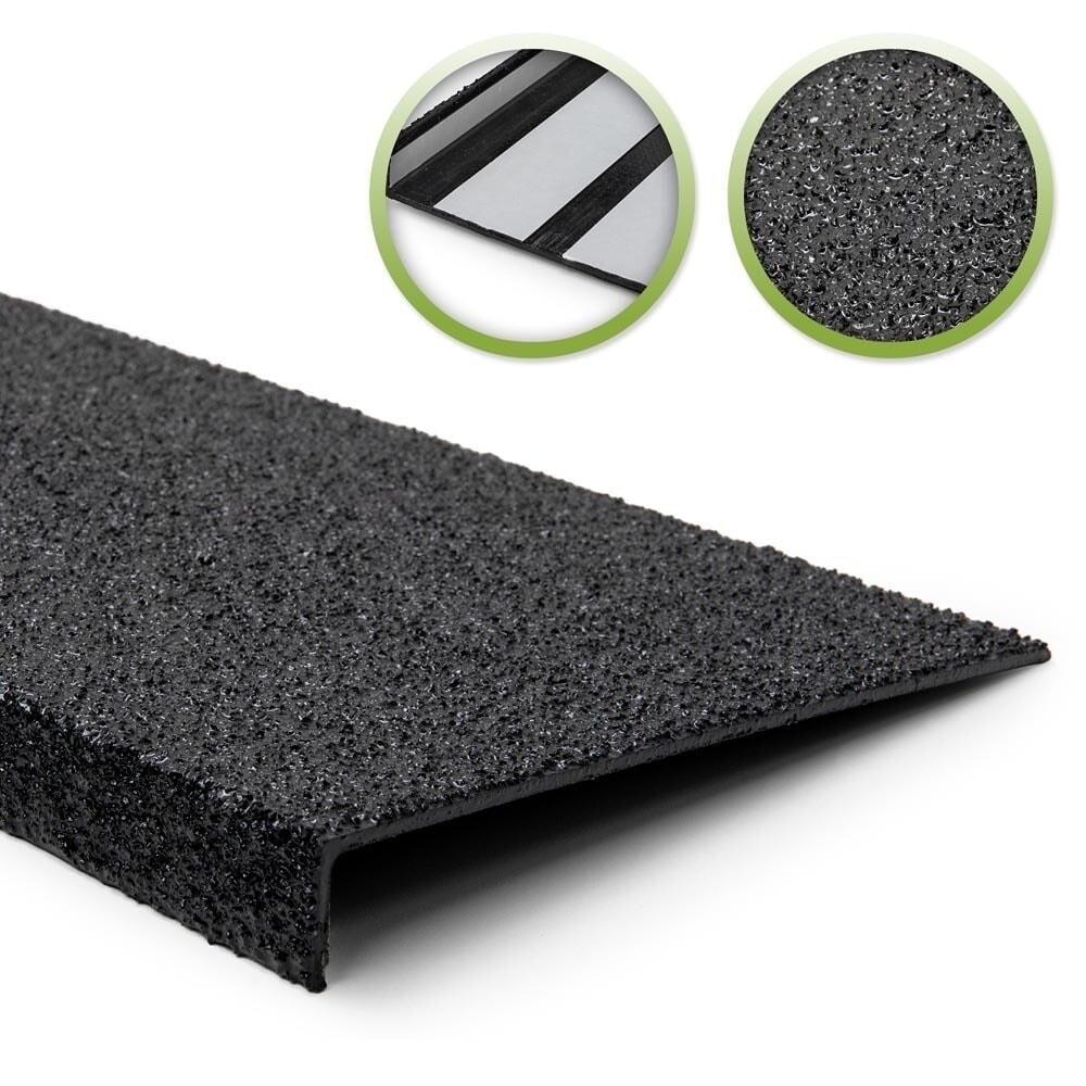 Mehlhose Antirutschkantenprofil GFK Medium, selbstklebend, schwarz, HxBxL 30 x 230 x 600 mm