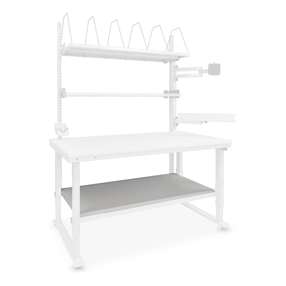 Zwischenboden für HEMMDAL Packtisch ERGO 4, inkl. Befestigungsmaterial, Tragfähigkeit 50 kg, BxT 1.600 x 900 mm