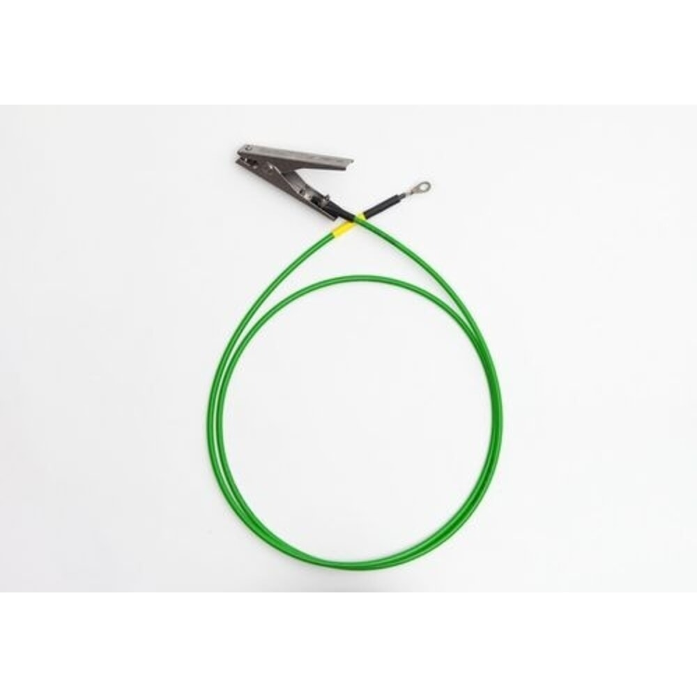 Denios Erdungskabel mit 1 Erdungszange / 1 Ringkabelschuh, Isol. u. ATEX-Zulassung, 2 m