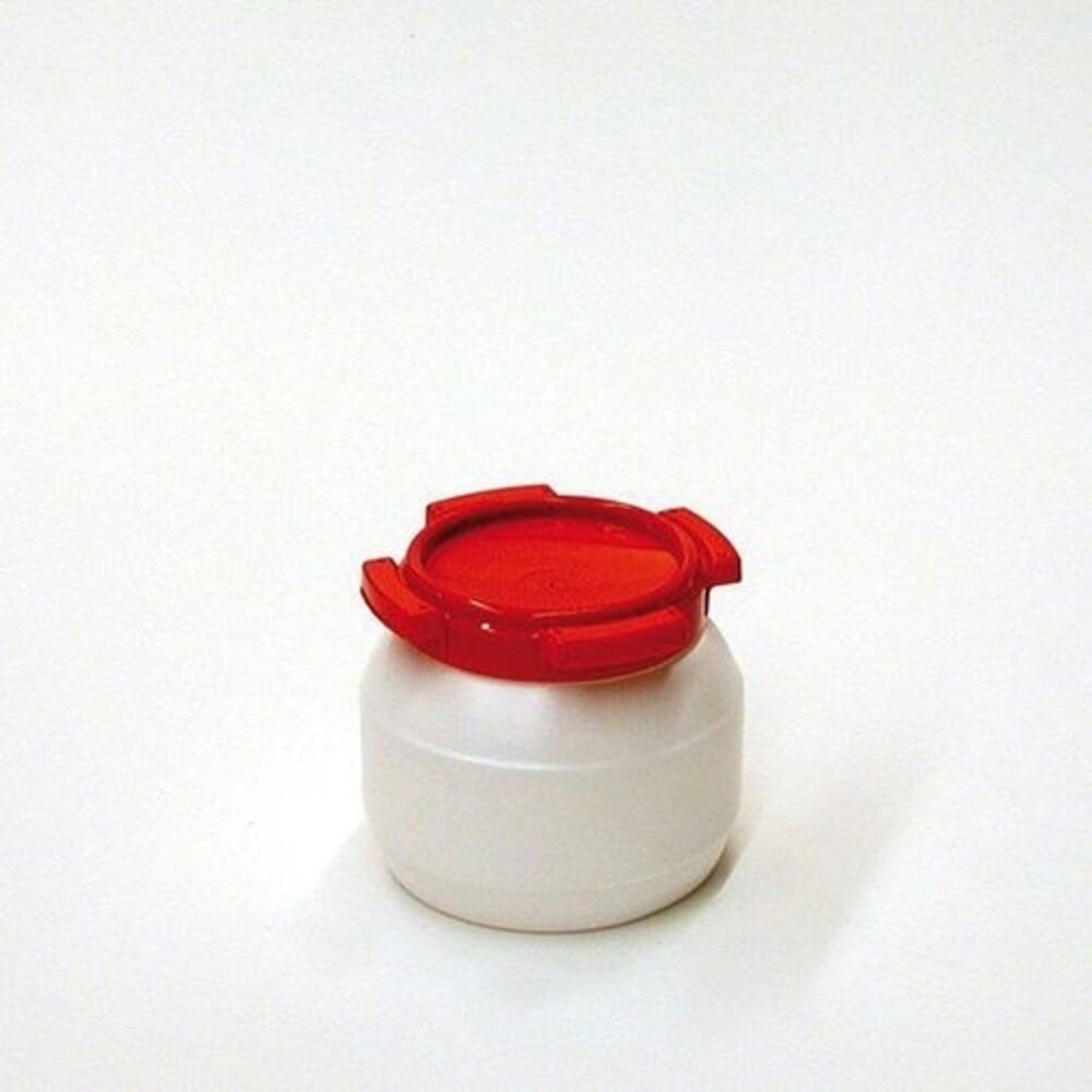 Denios Weithals-Fass aus Polyethylen (PE), weiß-rot WH 3, 3,6 l Volumen