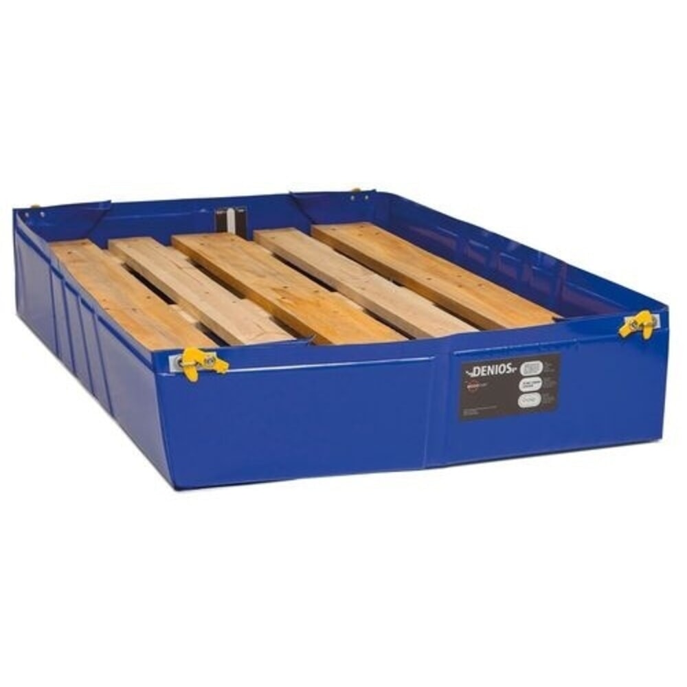 Denios Faltbare Mehrweg-Auffangwanne aus Kunststoff, Auffangvolumen 75 l, HxBxT 175 x 700 x 700 mm