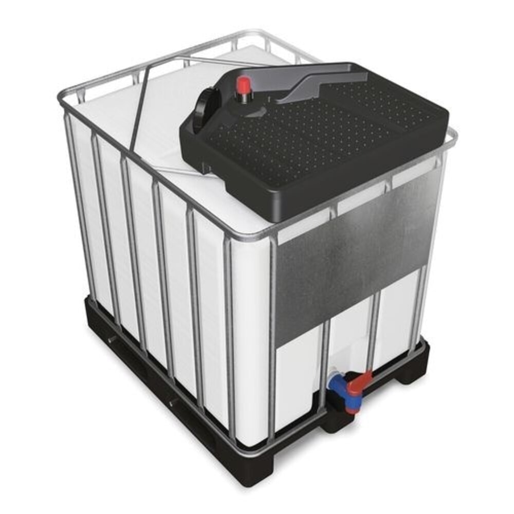 Denios Fasstrichter für IBC FALCON aus PE, 15 l, eckig, Ablauföffnung Ø 145 mm