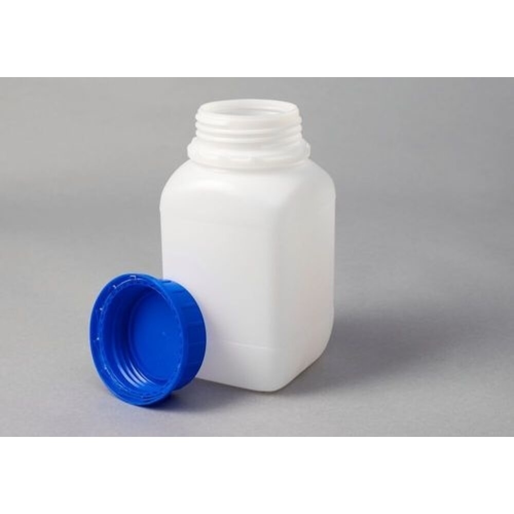 Denios Weithalsflaschen aus HDPE, eckig, natur-transparent, 1500 ml, UN, 6 Stück