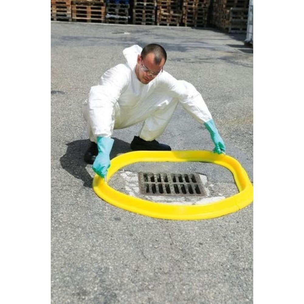 Denios Kanalschutz flexible Absperrbarriere in Schlangeform, Länge 2000 mm, Höhe 100 mm