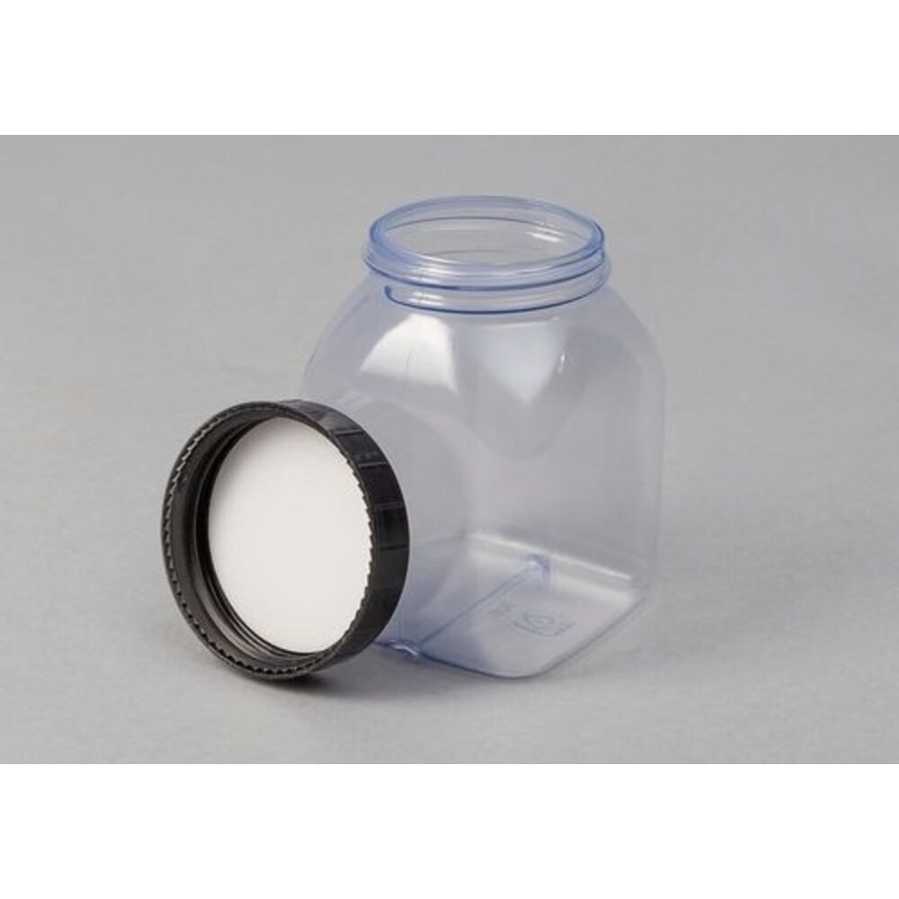 Denios Weithalsflaschen aus PVC, eckig, natur-transparent, 500 ml, 16 Stück