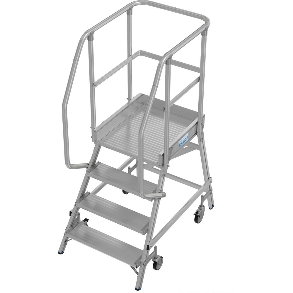 KRAUSE® STABILO Podesttreppe, 1-seitig, verfahrbar, Standhöhe 0,95 m