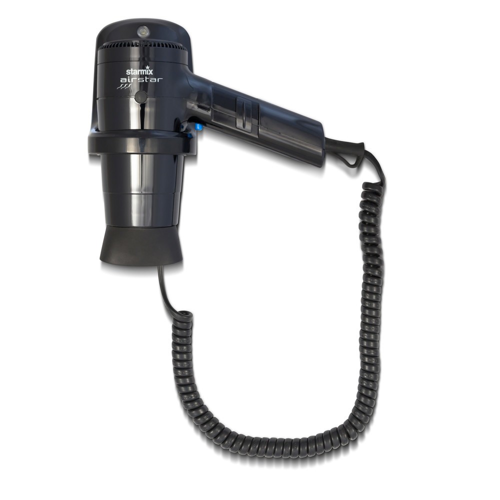 starmix Hand-Haartrockner HFTW 16, 1.600 W, inkl. Wandhalter, schwarz
