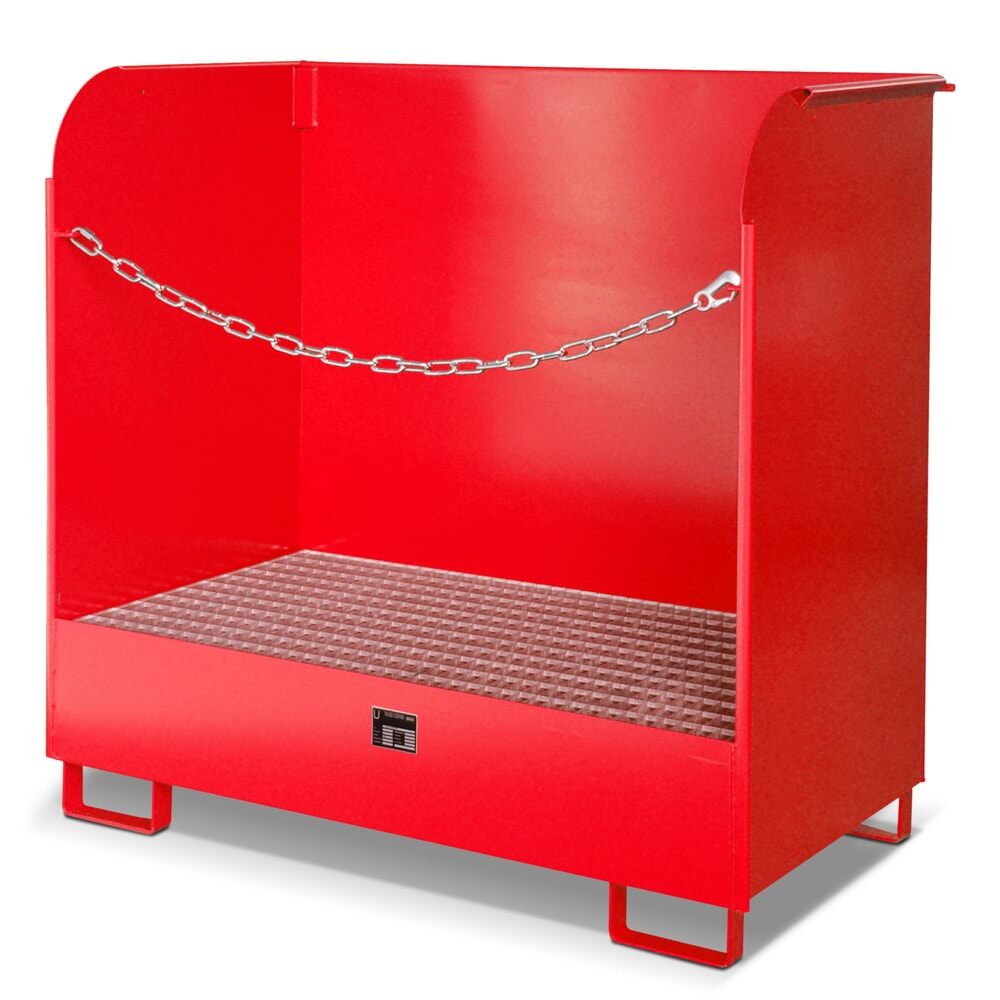 Bauer® Gefahrstoff-Depot für den Innenbereich, Spritzschutzwände, lackiert, feuerrot