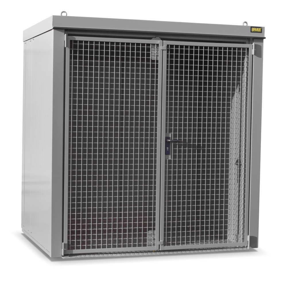 Bauer® Gasflaschen-Container GFC-B, feuerbeständig, für max. 35 Flaschen, mausgrau