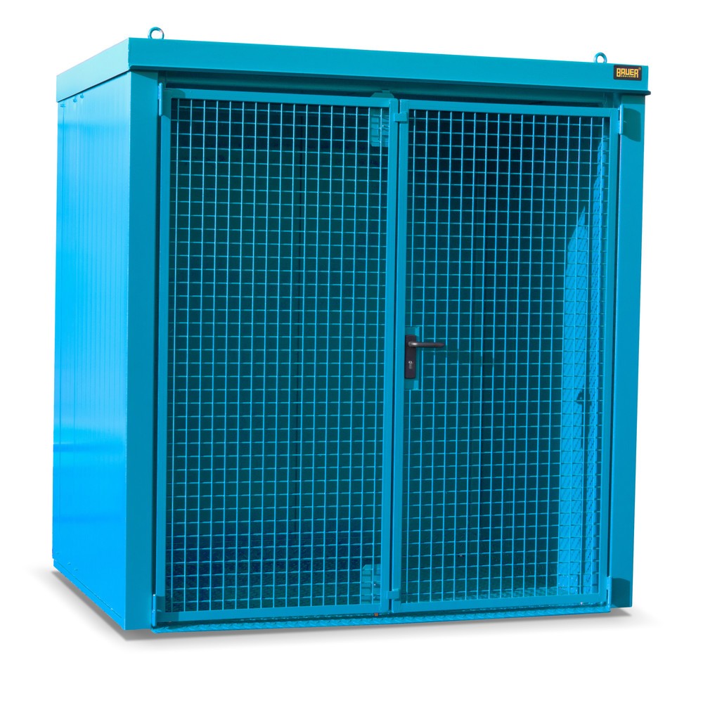 Bauer® Gasflaschen-Container GFC-B, feuerbeständig, für max. 35 Flaschen, lichtblau
