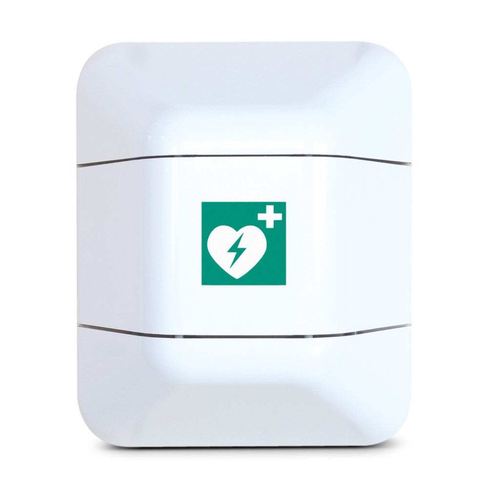 Aufbewahrungsschrank für Defibrillatoren, weiss