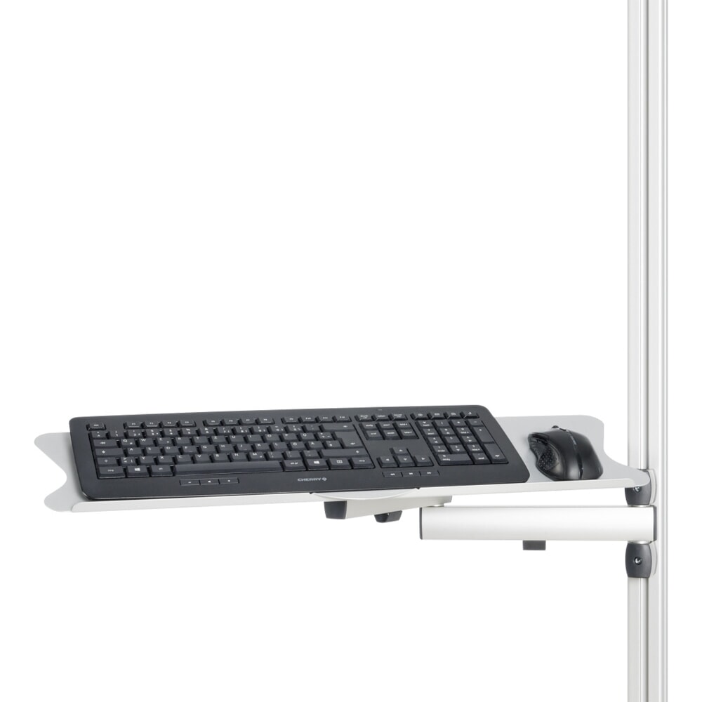Schwenkarm für RAU Packtisch, für Maus und Tastatur, mit 3 Gelenken, Reichweite 520 mm