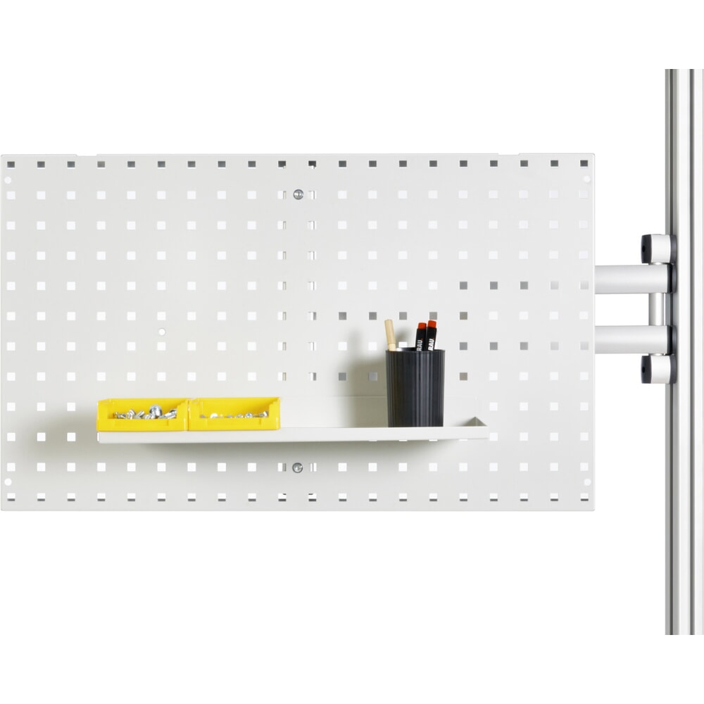 Schwenkarm für RAU Packtisch, mit 3 Gelenken, inklusive Lochplatte, Reichweite 540 mm