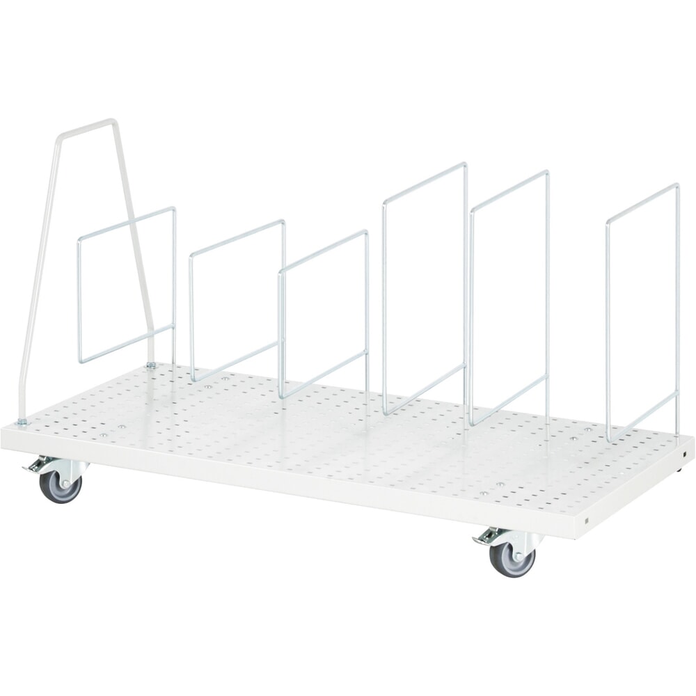 RAU Kartonagen-Magazin für Packtische, fahrbar, lichtgrau, HxBxT 615 mm x 665 mm x 650 mm