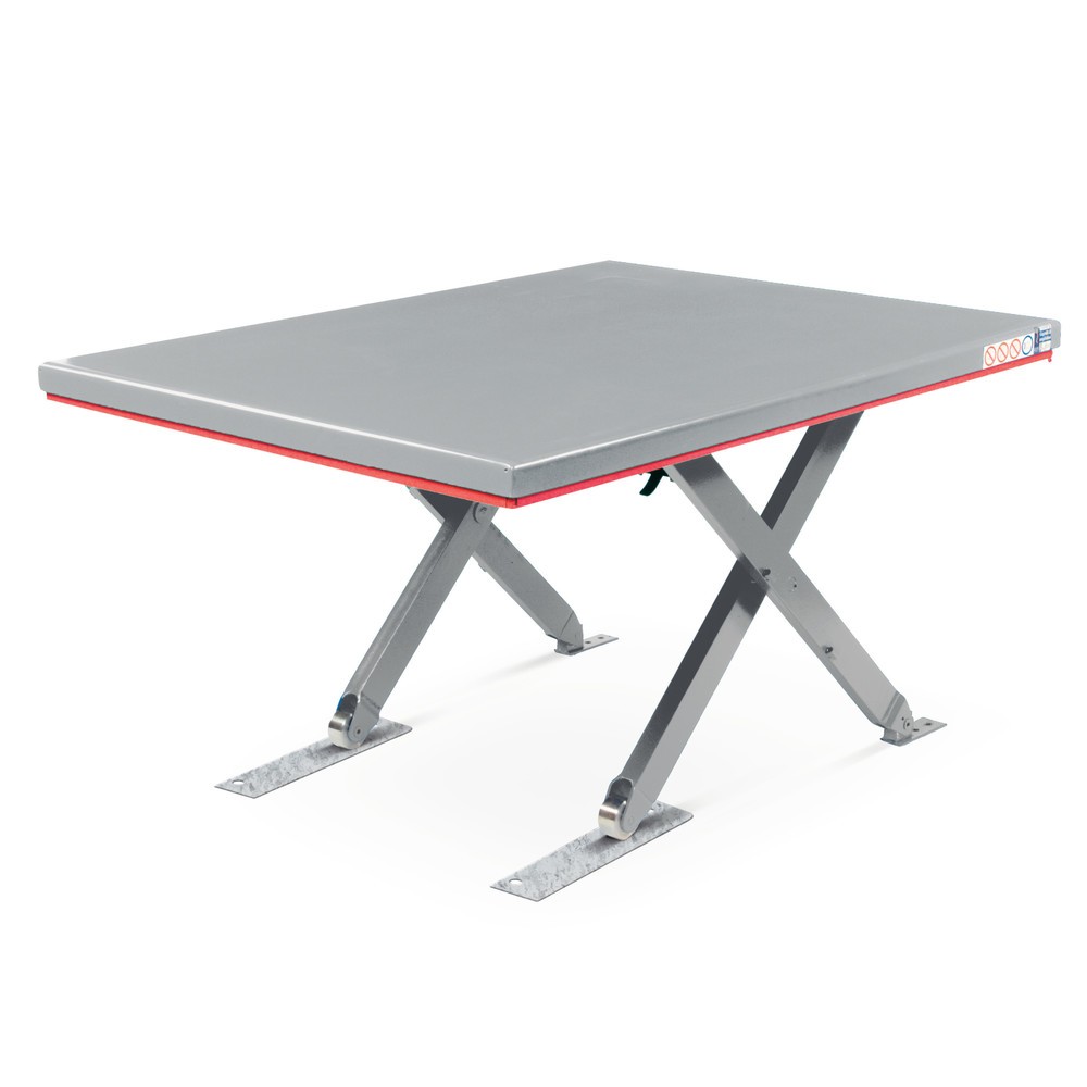 FLEXLIFT Flach-Scheren-Hubtisch, geschlossen, TK 900 kg, Plattform à 1.450 x 900 mm, 400 V