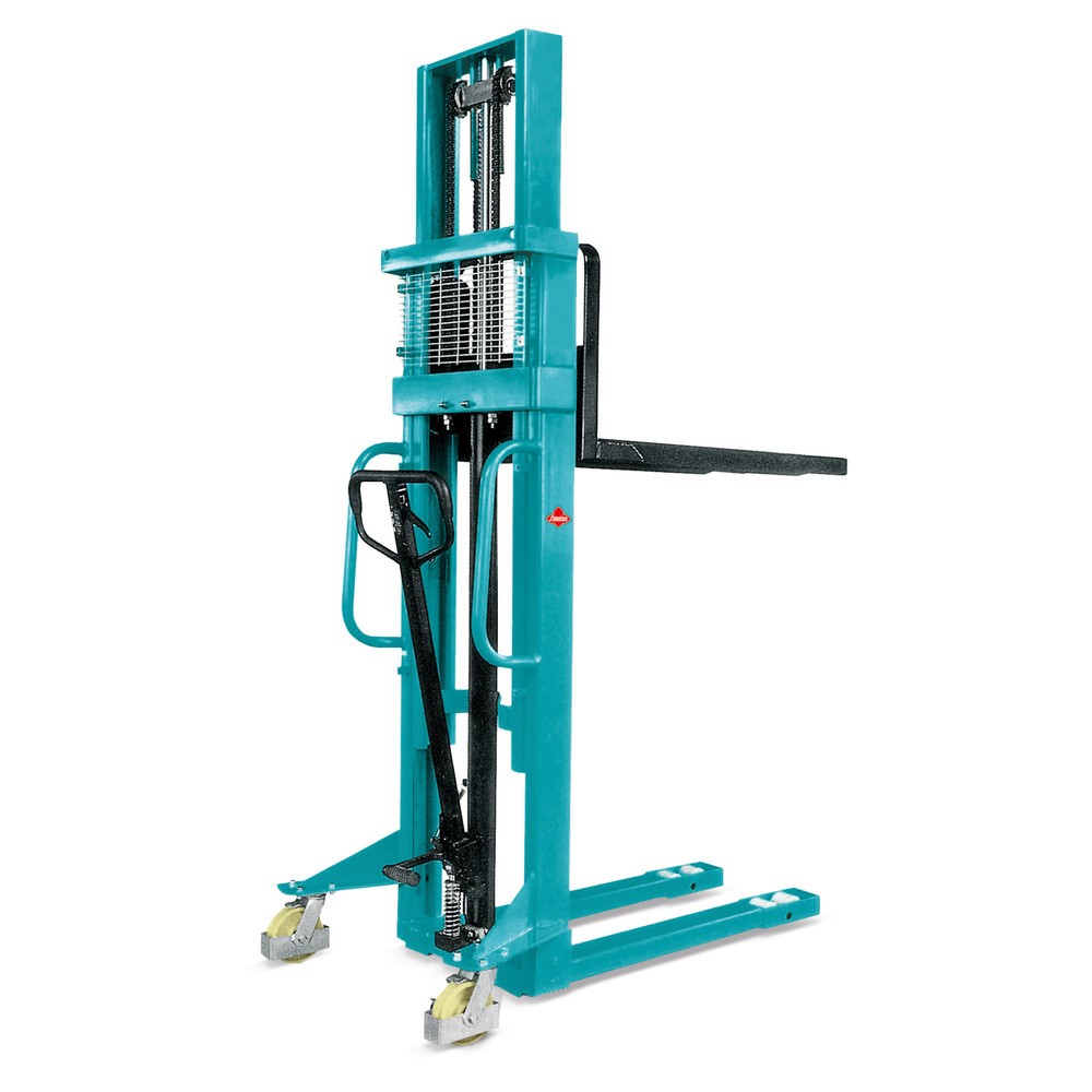 Hydraulik-Stapler Ameise® PSM 1.0 mit Zweifach-Teleskop-Hubgerüst, Hubhöhe 2.000 mm, Tragfähigkeit 1.000 kg