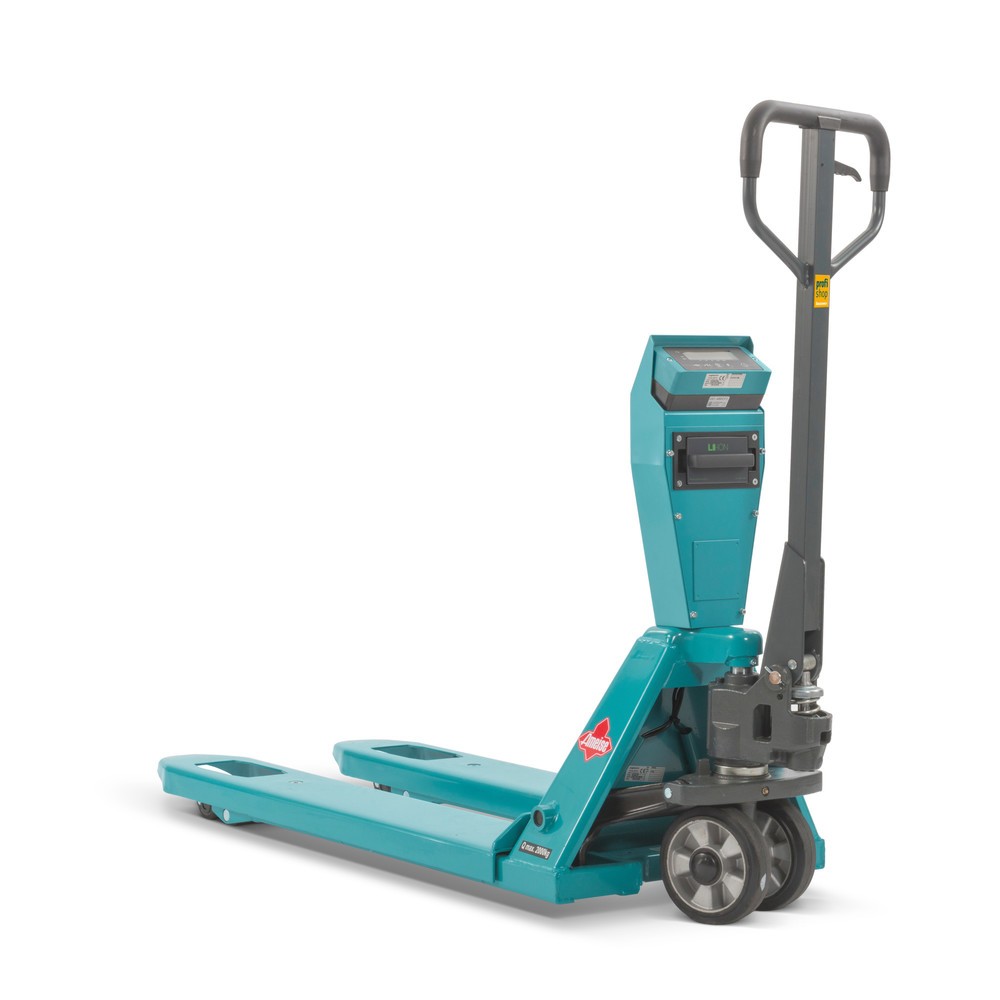 Hubwagen mit Waage Ameise® PTM 2.0 Scale +, mit Präzisionswaage, Tragfähigkeit 2.000 kg