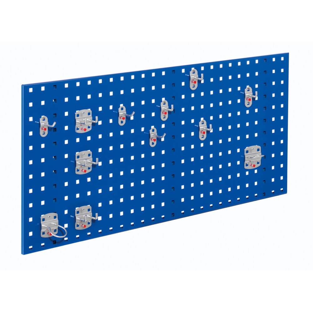 Kappes RasterPlan Lochplatten-Einsteigerset, mit Werkzeughaltersortiment, HxBxT 450 mm x 1000 mm x 150 mm, 12-teilig, enzianblau