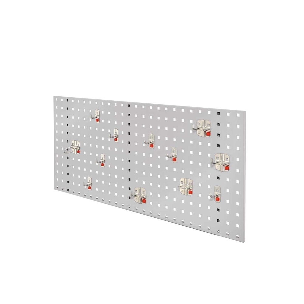 Kappes ABAX Lochplatten-Einsteigerset, mit Werkzeughaltersortiment, HxBxT 450 mm x 1000 mm x 150 mm, 12-teilig, lichtgrau