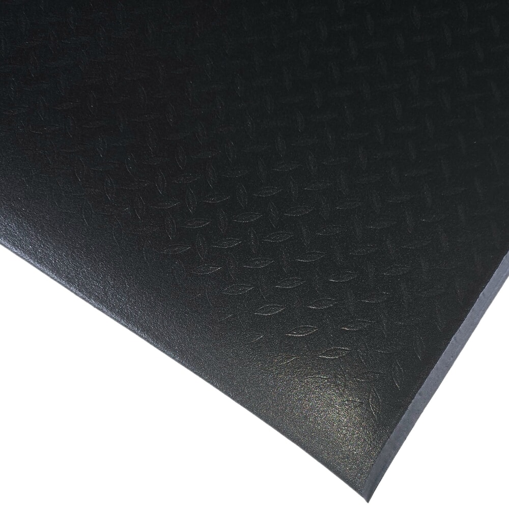 Steinbock® Anti-Ermüdungsmatte ErgoSoft, Rautenmuster, 1-lagig, BxL 600 mm x 1000 mm, schwarz