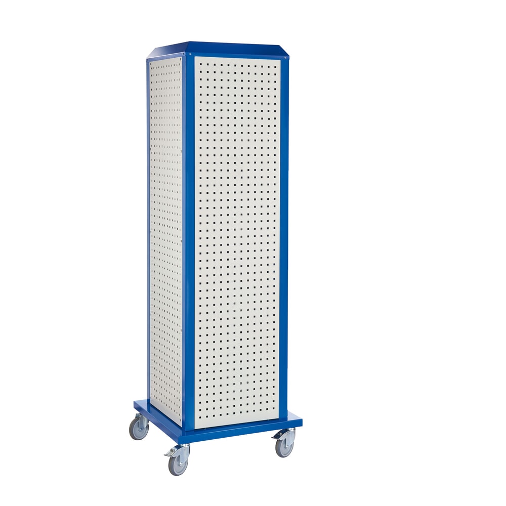 Kappes RasterPlan Werkzeugturm, groß, mobil, Modell 1, lichtgrau/enzianblau