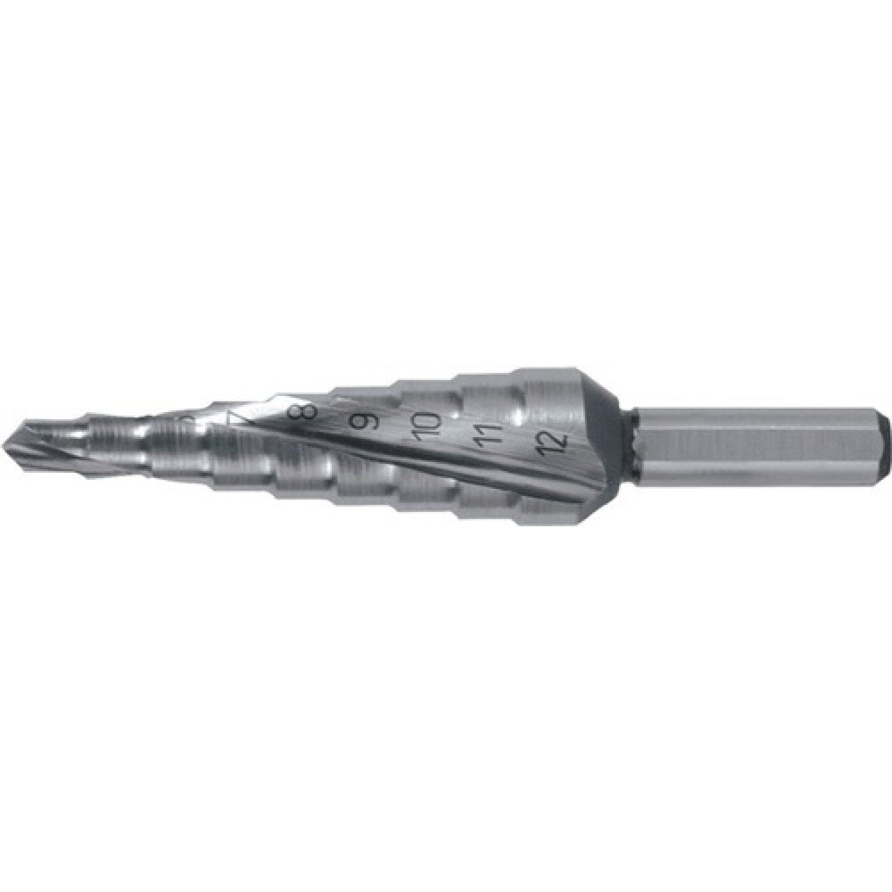 Stufenbohrer Bohrber.4-12mm HSS-Co Spiralnut Stufen 9 RUKO