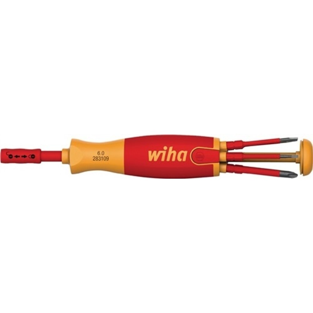 Magazinbithalter 38610 6-tlg.Schlitz/PH VDE isol.WIHA
